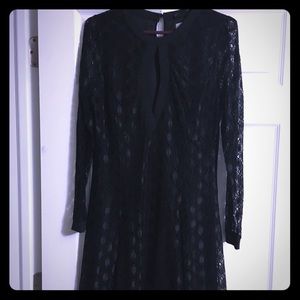 Lace overlay black party dress by Sunny Girl
